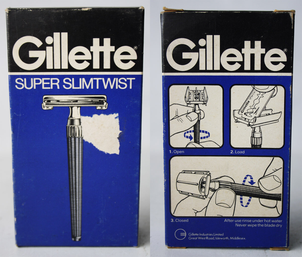 VERY RARE VINTAGE 70'S GILLETTE SUPER SLIMTWIST SAFETY RAZOR SUPER