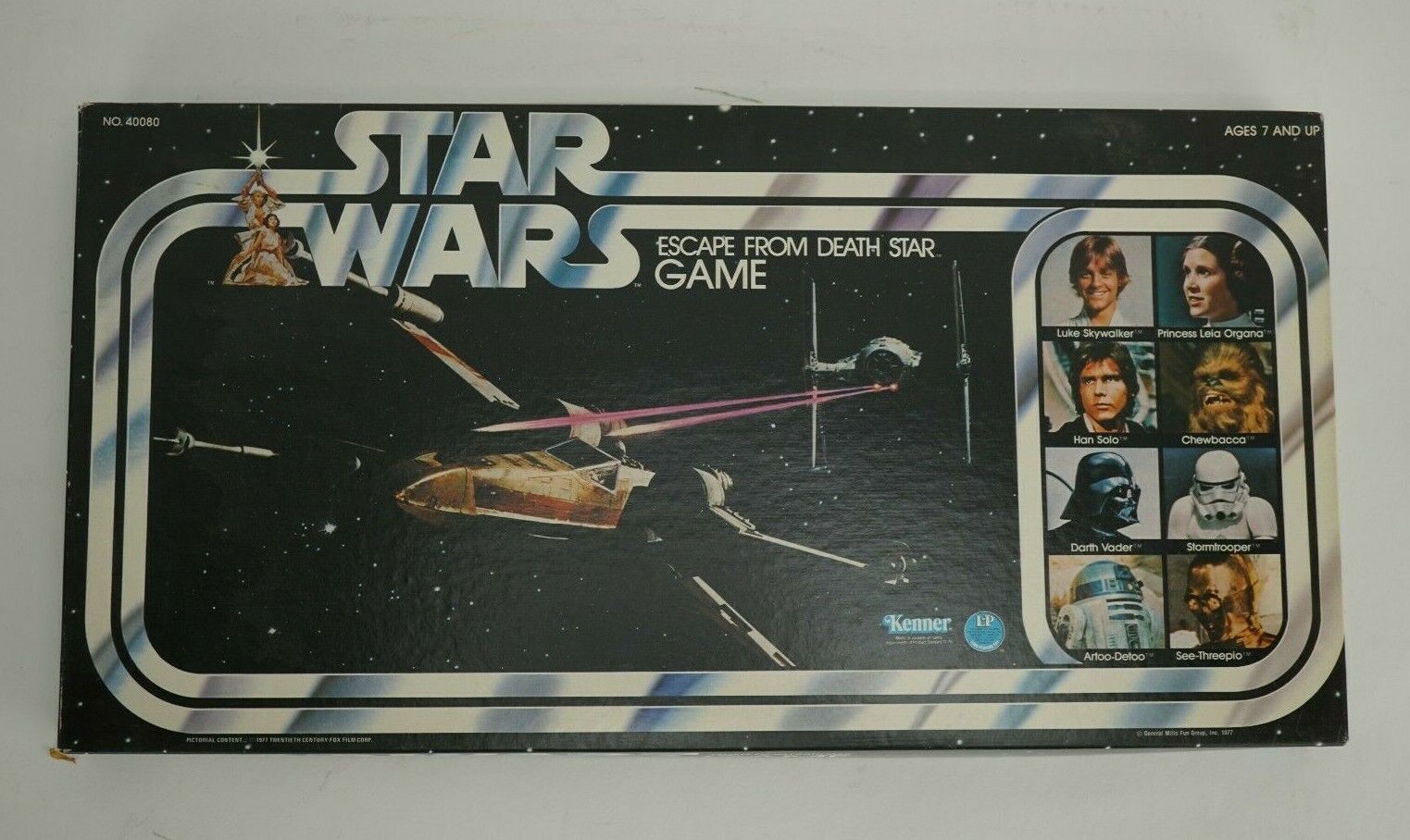 1977 Star Wars Escape From The Death Star Game Unplayed Obfite, 100% nowe