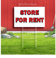 Store for Rent Indoor Outdoor Coroplast Yard Sign