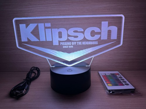 Led Lamp RGB Logo Klipsch RP-600M 504C RP 500SA RP-8000 man cave Subwoofer - Picture 8 of 11
