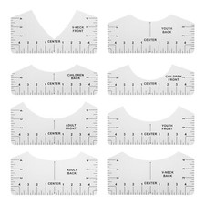 Tshirt Guide Ruler Alignment Tool Round Neck Calibration And Sewing Alignment Gu