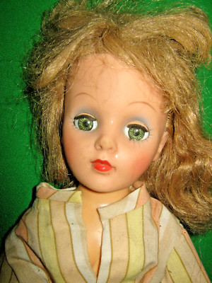 VTG 1950s Eegee 17'' Miss Debutante Fashion Doll- Vinyl - High Heel Feet