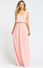 Show Me Your Mumu Kendall Maxi Dress Rosebud Chiffon Bridesmaid Gown XXS NWT