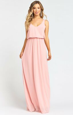 Show Me Your Mumu Kendall Maxi Dress Rosebud Chiffon Bridesmaid Gown XXS  NWT | eBay