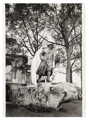 M404 Clémenceau Statue Champs Elysées Paris. Vintage Foto ROL, 1934. 