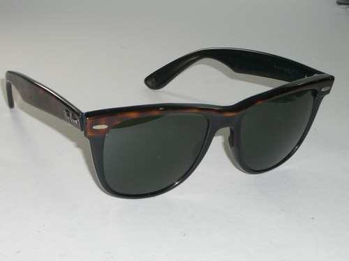 VINTAGE B&L RAY-BAN TORT TRIM/BLK G15 UV LIMITED EDITION WAYFARER II SUNGLASSES - Picture 3 of 9