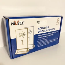 Acrylic Wedding Picture Frames Pack Of 6