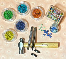 Making Memories Eyelet Setting Tools  7 pkgs Multicolor Snaps/Flowers NICE SET