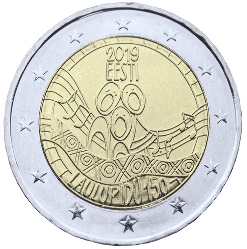 ESTONIA - 2 Euro commemorative coin 2019 - First song festival 150 BU COINCARD - Picture 4 of 4