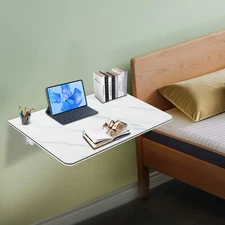 Wall Mounted Floating Folding Table Laptop Desk Home Office 27.56x15.75 in NEW