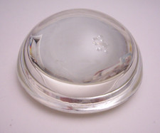 THICK DOME GLASS MAGNIFYING PAPERWEIGHT 1 1/2" H X 3" W PHOTOS STAMPS COINS