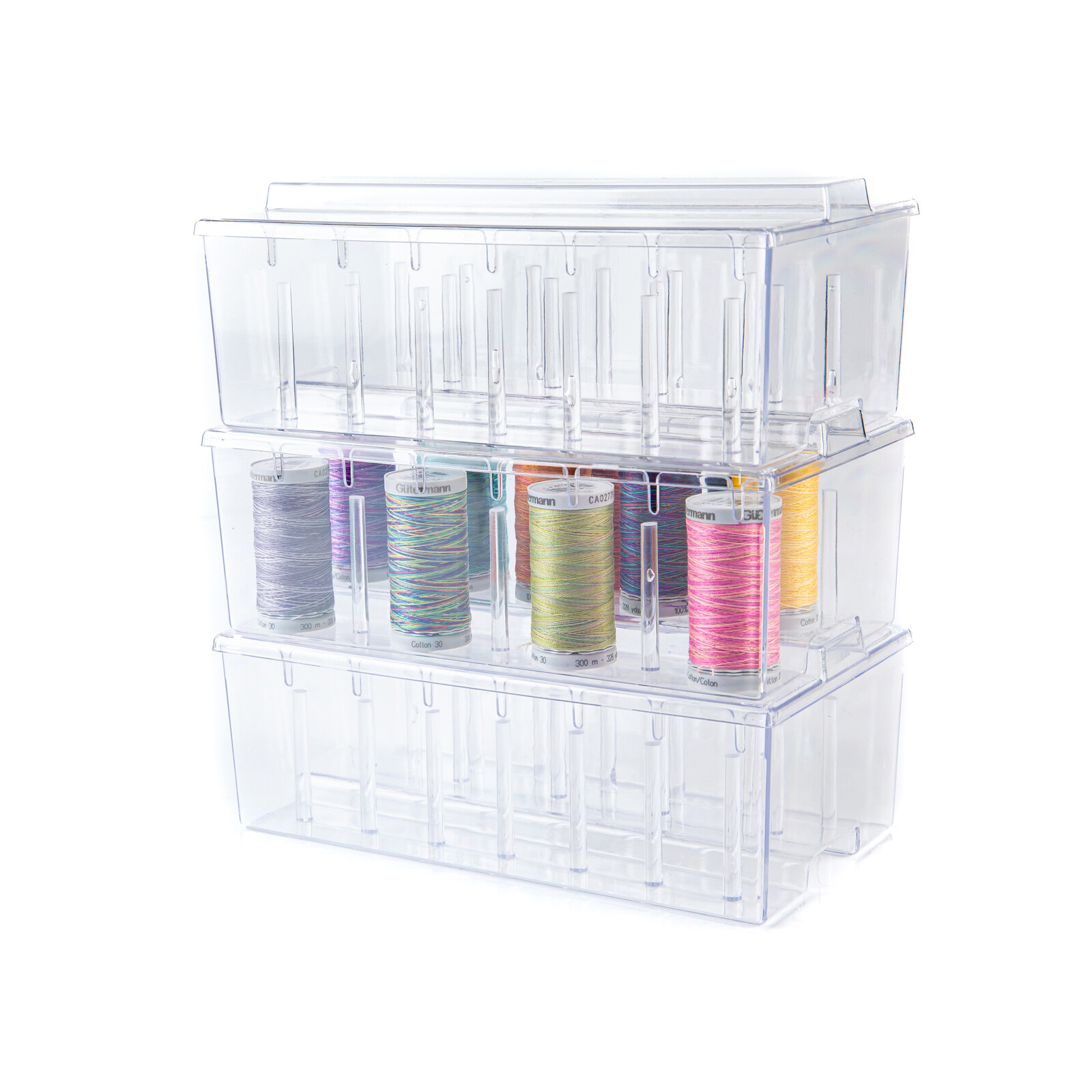 The Quilted Bear MultiSized Sewing Thread Organiser Box 19 Spool eBay