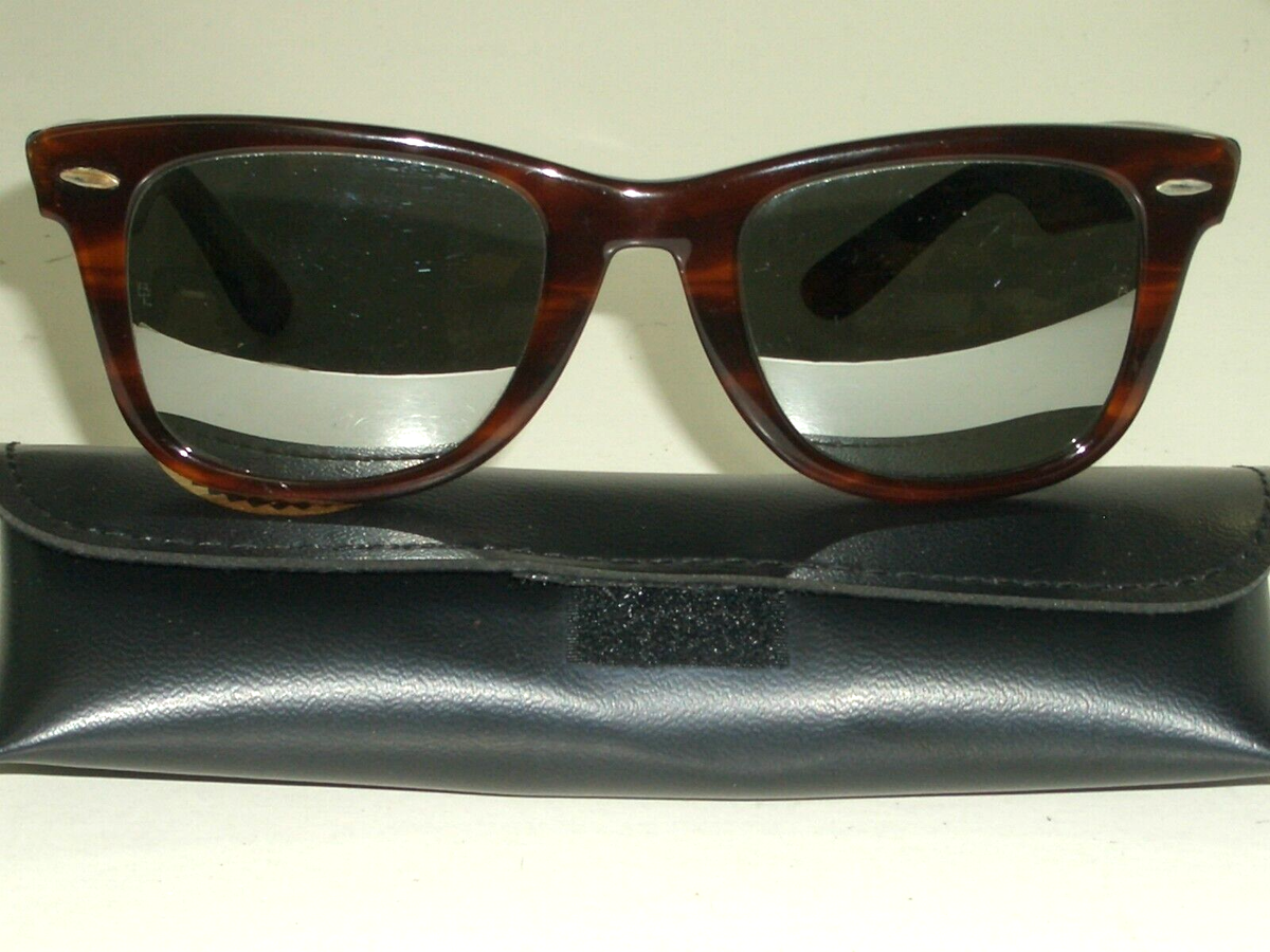 VINTAGE B&L RAY-BAN L2052 THICK TORTOISE G31 MIRROR WAYFARERS 5022