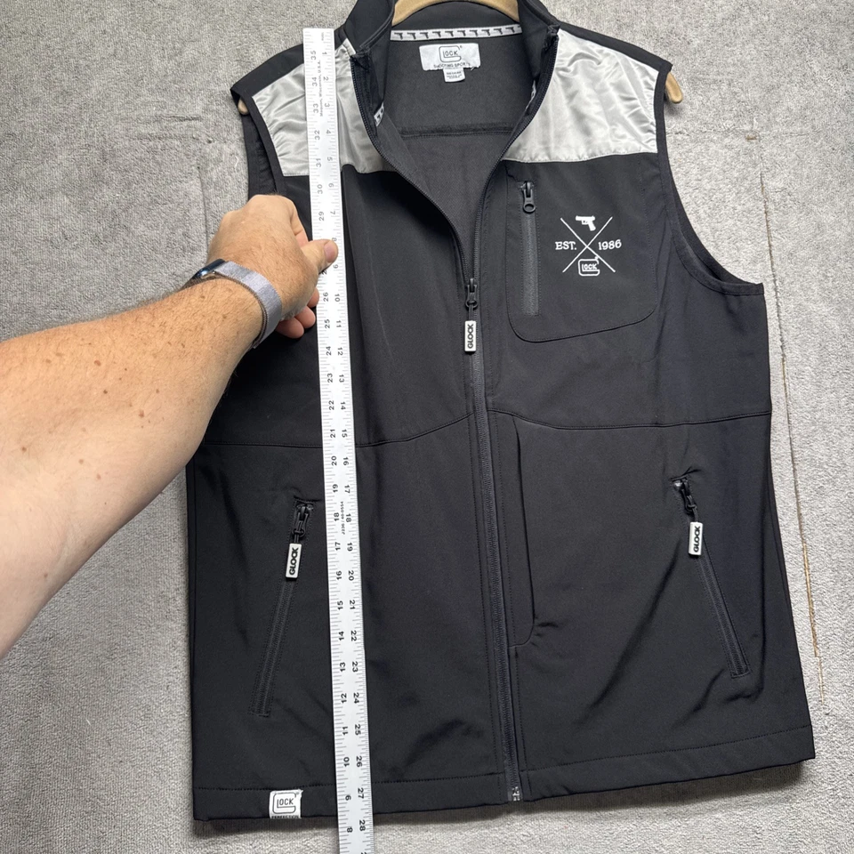 Glock Shooting Sports Black Softshell Vest Men’s Medium Tactical Outdoor Gear - Image 4 of 4