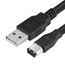 Firewire to USB Adapter Cable 6-Pin IEEE 1394 Male to USB 2.0 Male Converter Fir
