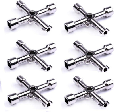 4 in 1 Alloy Triangle/Square 4 Way Service Utility Cross Triangle/Square Keys