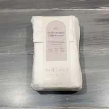Threshold Performance White King Pillowcases 2ct 400 Thread Count Cotton Sateen