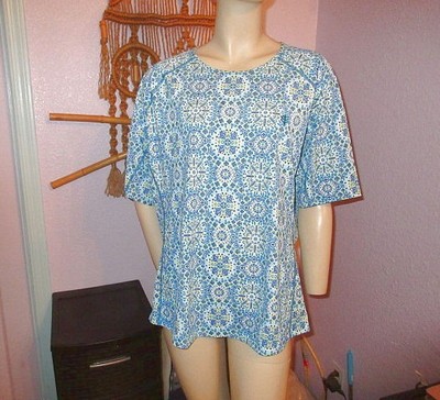 Coolibar Hightide Rash Guard Swim Top Size XXL Short Sleeve UPF 50 Modest NEW