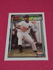 BRIEN TAYLOR - 1992 TOPPS DRAFT PICK ROOKIE RC #6 GOLD PARALLEL EDITION CARD. rookie card picture