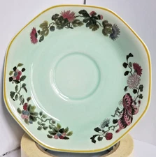 Vintage Adams Calyx Ware Ming Jade 5-3/4 in. Saucers English Ironstone