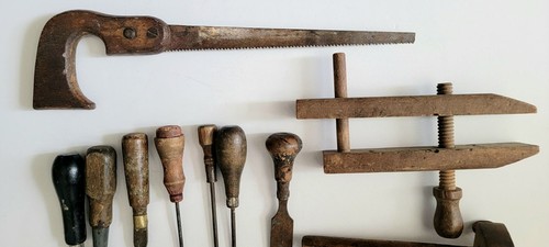 13 Vintage Antique Carpenter's Tools from Workshop, Some Likely 100+ Years Old! - Picture 2 of 6