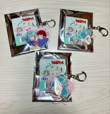 Urusei Yatsura Trading Acrylic Keychain Set 3pc Secret Included Authentic Rare