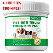 6 X Dental Care Finger Wipes Dogs/Cats High Freshens Breath Teeth EXP 07/26