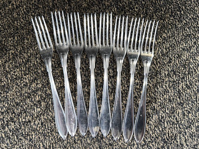 Gense Stainless Steel Forks Set of 8 in Box Made in Sweden  6'' Long Durable (77)