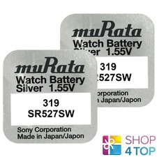 2 MURATA 319 SR527SW BATTERIES SILVER OXIDE 1.55V SONY WATCH BATTERY EXP 2024 11