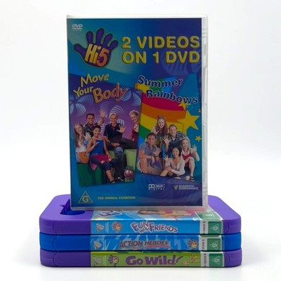 Hi-5 4x DVDs [2-in-1 Move Your Body / Summer Rainbows + 3 More