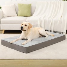 Orthopedic Dog Bed Large 44x32 Waterproof Egg Crate Foam Removable Cover