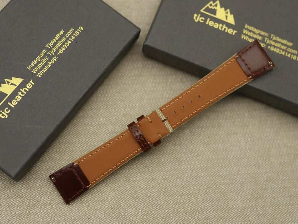 Reverso Watch Strap - Reverso Canvas Watch Strap - Jlc Strap - Image 4 of 4