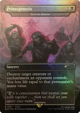 Light Play, Japanese MTG Foil Primogenesis - Feed the Swarm - Rainbow Foil Secre