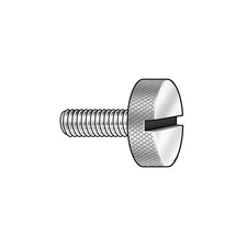 GRAINGER APPROVED 4012-SL Thumb Screw,#4-40,18-8SS,3/4"L,PK5 1PY45