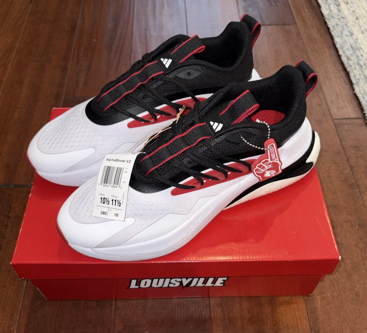 Adidas AlphaBoost V2 University of Louisville Shoe Men's Size
