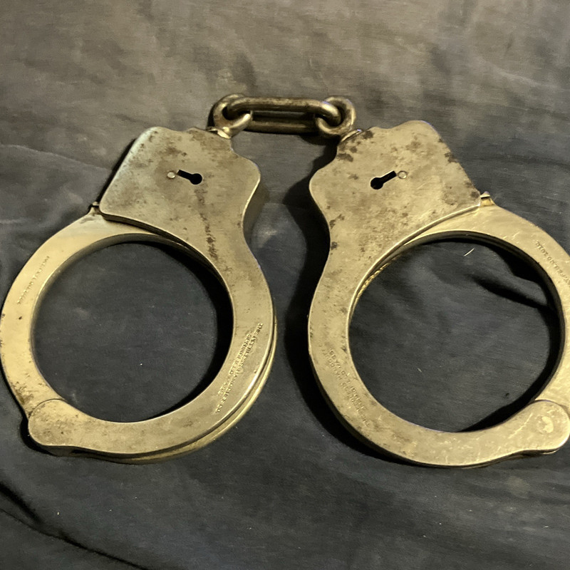 Peerless Handcuff Co. Springfield Mass Police Handcuffs w/ Key