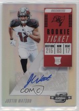 2018 Panini Contenders Optic Rookie Ticket Auto Justin Watson #196 Auto yq2