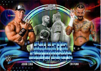 John Cena & CM Punk 2026 WWE Topps Chrome Cosmic Galactic Showdown Refractor
