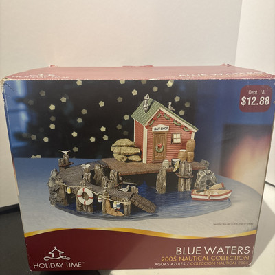 Holiday Time 2005 Blue Waters Bait Shop Nautical #P7459 COMPLETE