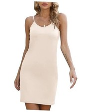 Full Slip For Under Dress Plus Size Cami Womens Slips 4X-Large A-nude