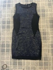 Mango ladies Dress size 10-12 bodycon stretch Christmas Glitter party dress