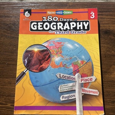 180 Days of Geography for 3rd Grade Shell Education Lacey PB only 4 pgs writing