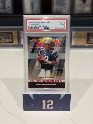 TOM BRADY 2008 TOPPS FINEST BLACK REFRACTOR /99 PSA 9 INVEST GOAT HOF MVP TB12