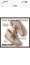 NWOB Minnetonka Women's Torrey Bootie Slipper Sz 10 M Cinnamon Brown Gray