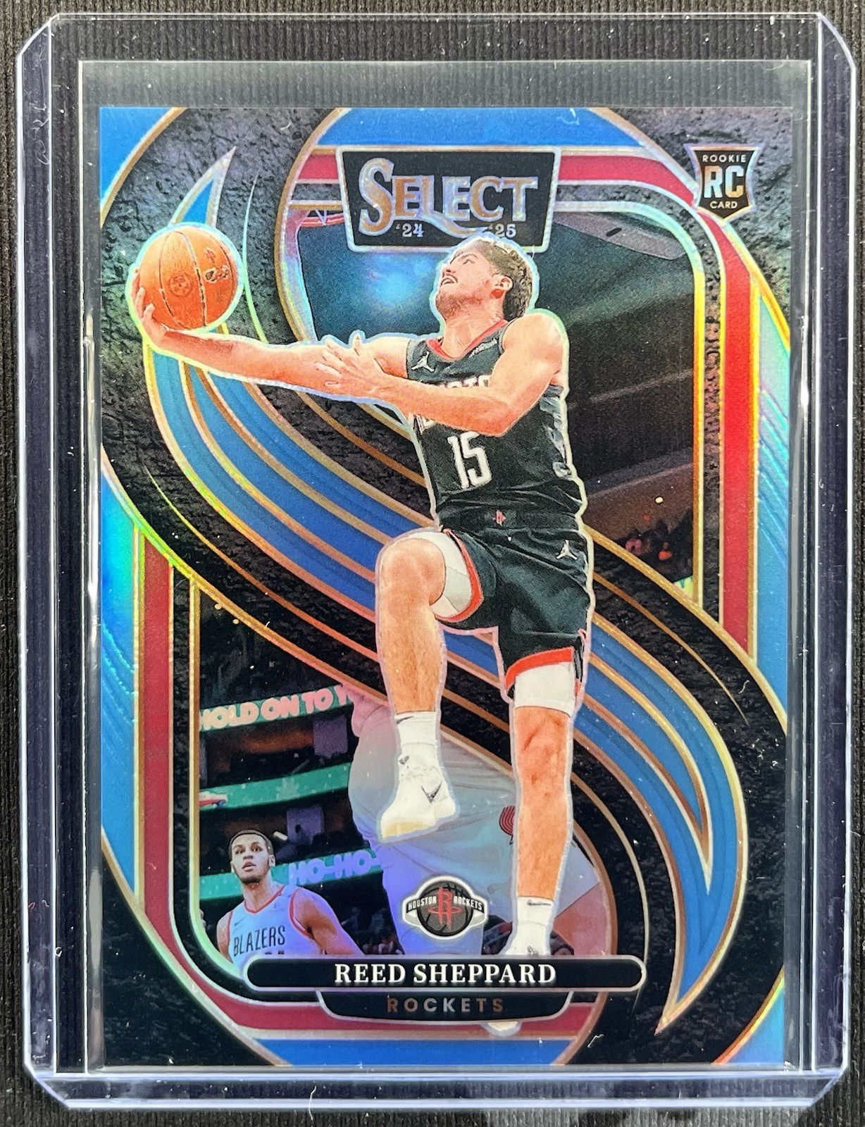 REED SHEPPARD 43/299 PREMIER LEVEL ROOKIE LIGHT BLUE PRIZM 2024-25 PANINI SELECT