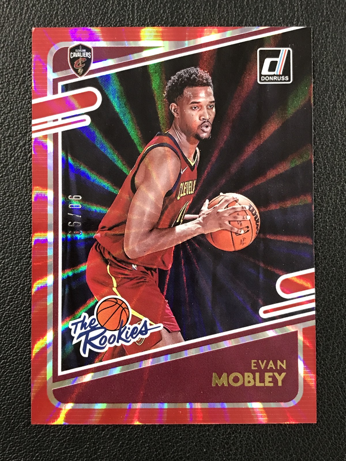 2021-22 Donruss The Rookies #3 Evan Mobley Cavaliers Holo Red Lazer /99