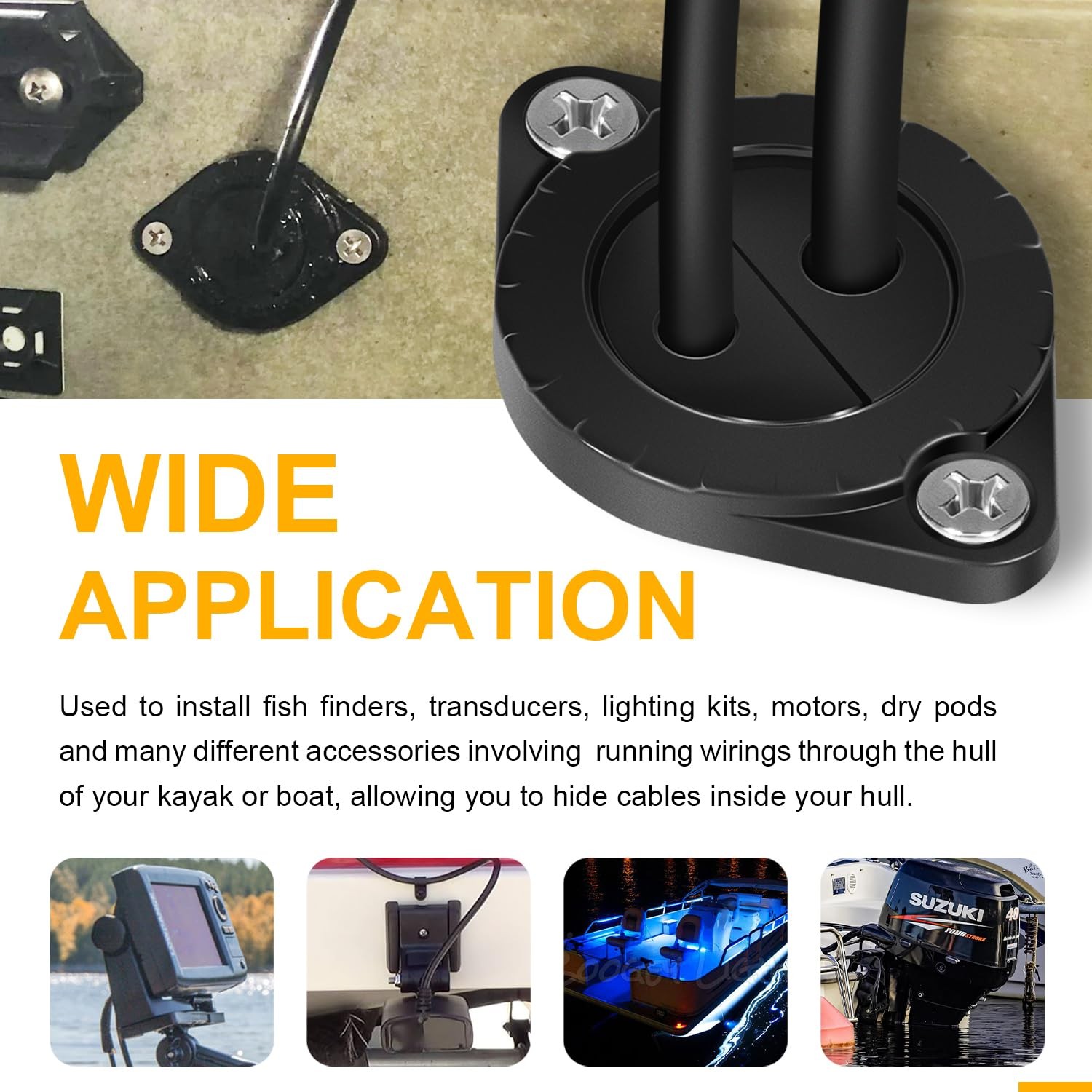 EMS-1001 GridLoc Through Hull Wiring Kit For Kayak Fishing Device Accessories