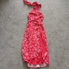 Ramy Brook Linen Halter Dress Womens 4 Pink F...
