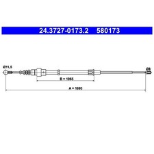2x Handbremsseil hinten für Seat Leon 1M1 Toledo 2 1M2 | 24305810