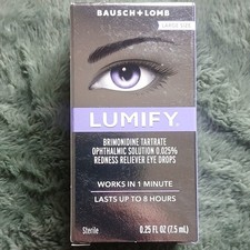 Bausch Lomb Lumify Brimonidine 0.025 Redness-Relief Eye Drops 0.25 fl oz